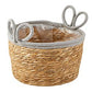 Woven basket with gray loops/small